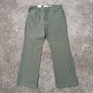 L.T.J Letter To Juliet Pants Cropped Flare Sicily Jeans Size 30 Green New